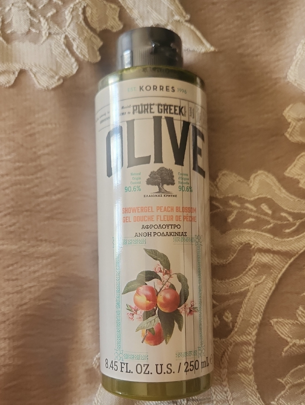 "NEW FACTORY SEALED"!!!Korres Peach Blossom Olive Oil Shower Gel